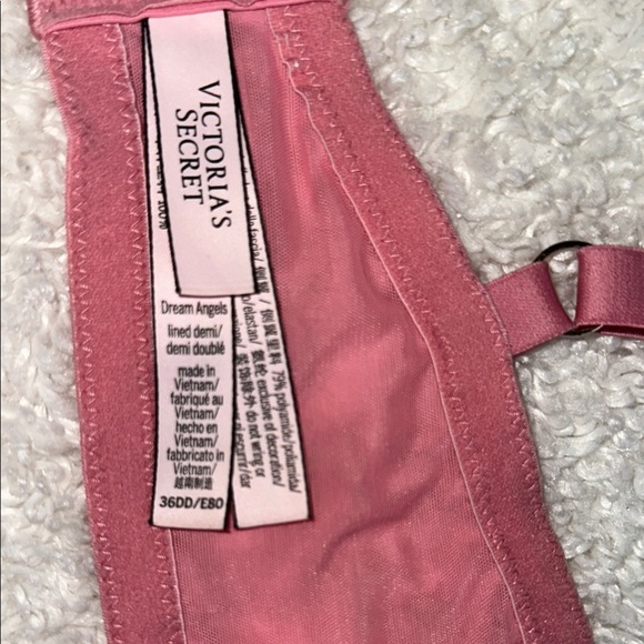 Soft Pink Lace Padded Bra with Adjustable Straps - Picture 3 of 6